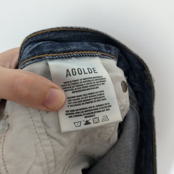 Agolde Blue Jean Shorts - Picture 5 of 11